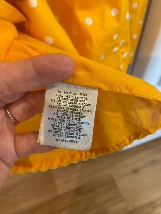 ANTHROPOLOGIE x Moulinette Sœurs fit & flare yellow polka dot dress 12 - Picture 12 of 14